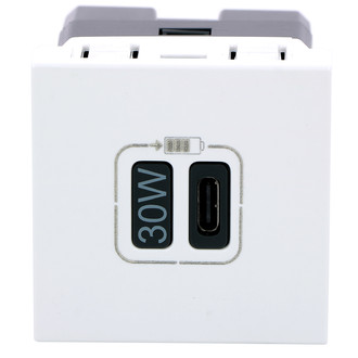 Chargeur USB Typ-C 3A 30W blanc