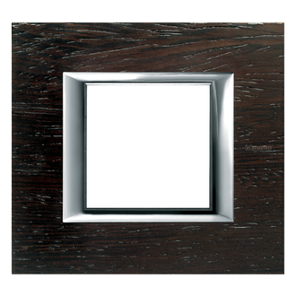 Plaque de recouvrement Axolute 2 modules Wengé, rectangulaires