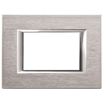 Plaque de recouvrement Axolute 3 modules Chrome, rectangulaires