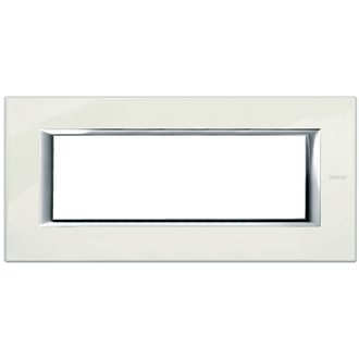 Plaque de recouvrement Axolute 6 modules Blanc, rectangulaires