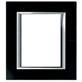 Rahmenplatte Axolute 3+3 Module Nachtschwarz, rechteckig