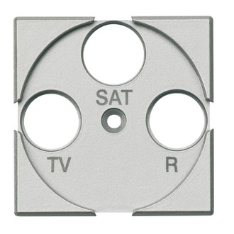 Frontplatte TV-R-SAT aluminium
