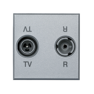 Antennen-Steckdose TV-R aluminium