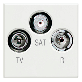 Antennen-Steckdose TV-R-SAT white