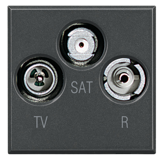 Antennen-Steckdose TV-R-SAT anthrazit
