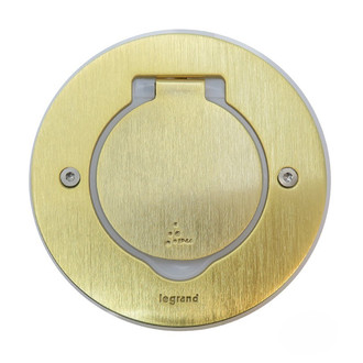 Bodenkdose leer rund Gold geb&uuml;rstet