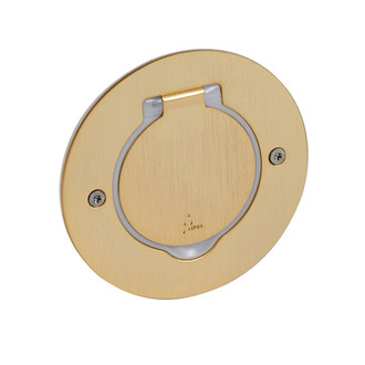 Bodenkdose leer rund Gold geb&uuml;rstet