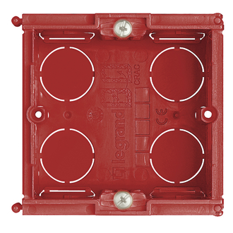 Boîte d'encastrement pour maçonnerie 2 modules, profondeur 50 mm - standard européen