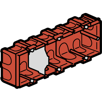 Boîte d'encastrement pour maçonnerie 6/8 modules, standard européen