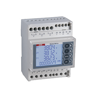 Centrale de mesure sortie: impulsions énergie ou alarmes + communication RS485 Modbus RTU/TCP
