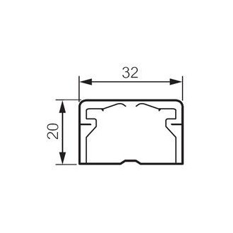 Variabler Flachwinkel für Minikanal DLPLUS 32 x 20 mm