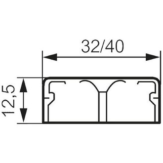 Variabler Flachwinkel für Minikanal DLPLUS 40 x 12,5 mm
