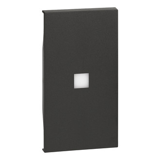 Living Now touche &eacute;clair&eacute;e  avec voyant &agrave; forte intensit&eacute;, 2 modules, noir