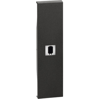 Living Now Tastenabdeckung, 1 Modul, schwarz, beleuchtbar mit Symbol "Boiler"