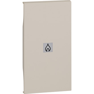 Living Now Tastenabdeckung, 2 Module, sand, beleuchtbar mit Symbol "Feuer"