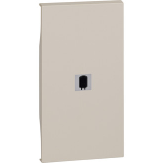 Living Now Tastenabdeckung, 2 Module, sand, beleuchtbar mit Symbol "Boiler"