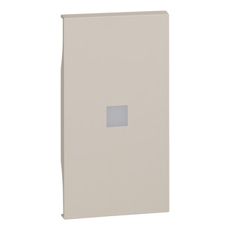 Living Now touche &eacute;clair&eacute;e  avec voyant &agrave; forte intensit&eacute;, 2 modules, sable