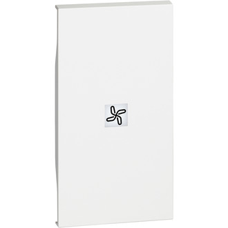 Living Now Tastenabdeckung, 2 Module, weiss, beleuchtbar mit Symbol "Ventilator"
