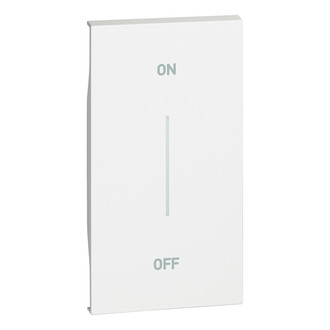 Living Now touche  MyHOME, 2 modules, blanc, &eacute;clair&eacute;e, avec symboles "ON-OFF".