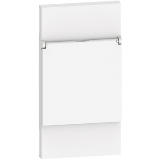 Living Now Abdeckung für Schuko Steckdosen, 2 Module, weiss mit Klappdeckel