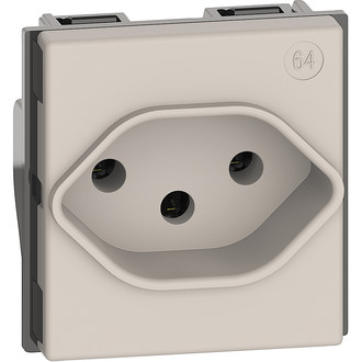 Living Now Steckdose Typ 13, 2 Module, sand