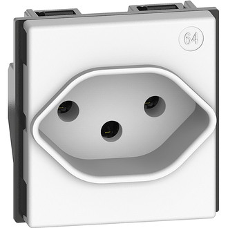 Living Now Steckdose Typ 13, 2 Module, weiss