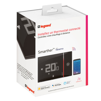 Thermostat connecté WIFI Smarther 2 ENC noir