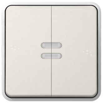 Wippschalter S3+3 IP55, weiss, Orientierung
