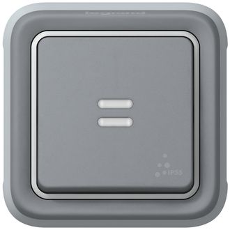 UP Wippschalter S3 IP55, weiss, Orientierung
