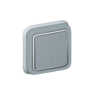 Poussoir de stores 2xA IP55, ENC gris