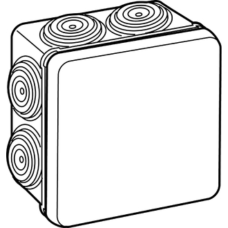 Plexo boîte étanche 65x65x40mm IP55 carrée enclipsable