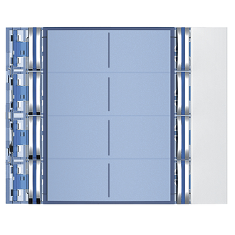 Frontblende 8 Ruftasten, 2-reihig