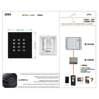 Frontblende SFERA LUNA Codelock-/Tastatur