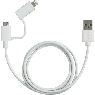 Câble USB 2 en 1 Lightning micro USB