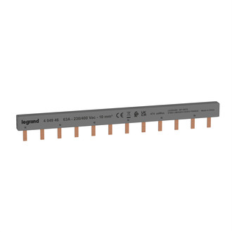 Peigne d'alimentation universel 2P HX³ longueur 1m ou 56 modules, 63A