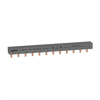 Stift-Kammschiene HX³standard 2L verteilt auf 3 Phasen, 12TE, 63A
